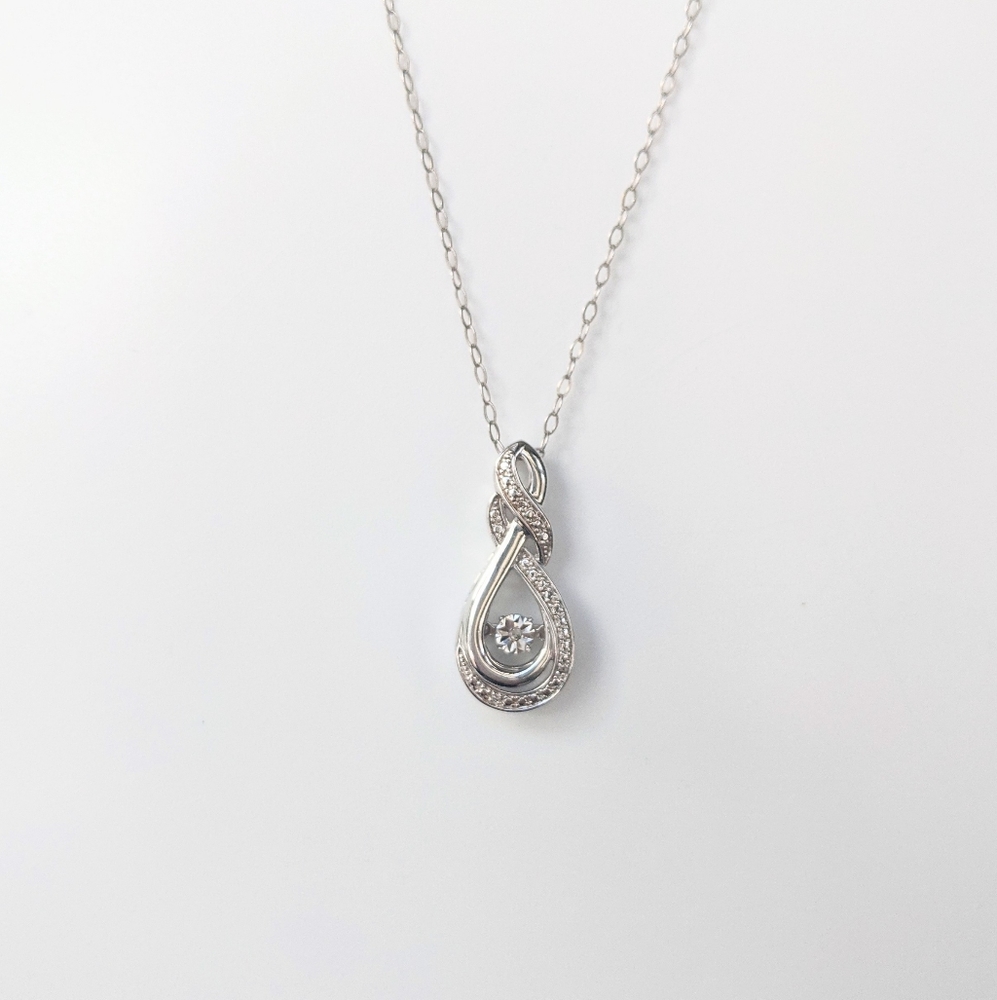 Infinity Diamond Accent Sterling Silver Necklace